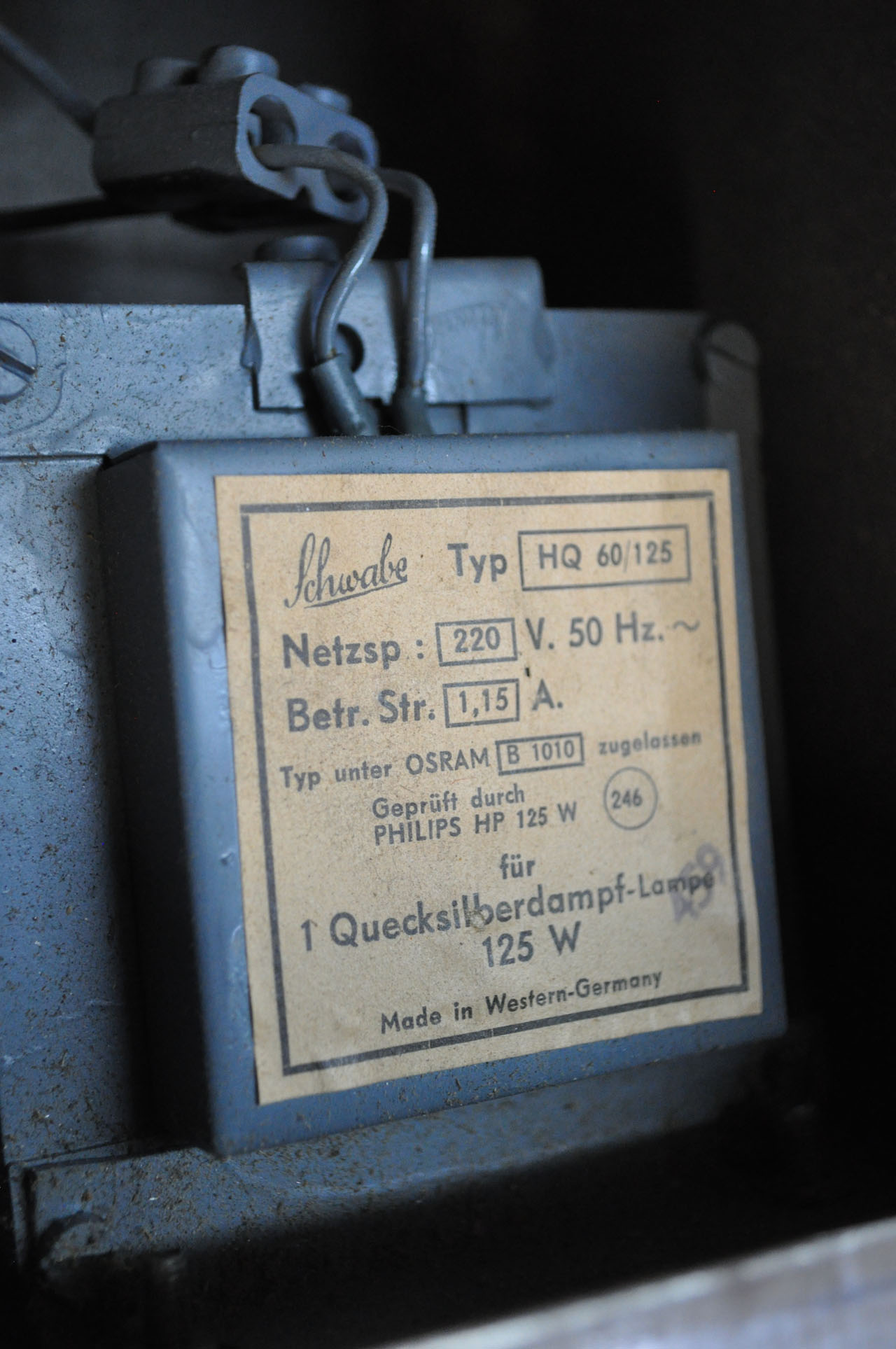 Vorschaltgerät für Quecksilber Dampflampe - 1267